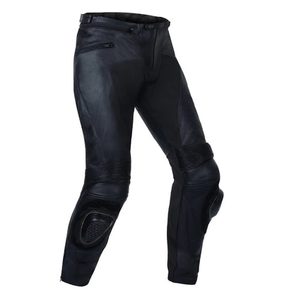 Black Motorcycle Racing Leather Pants