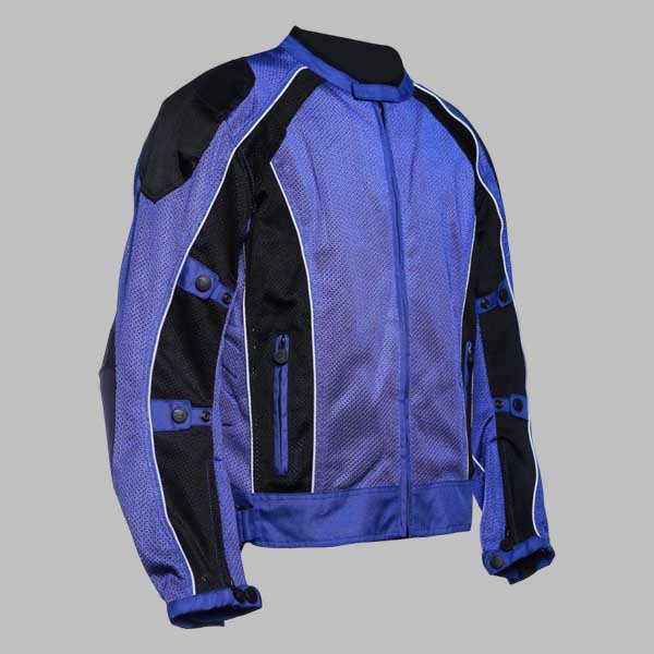 Blue Summer Joy Mesh Motorcycle Jacket