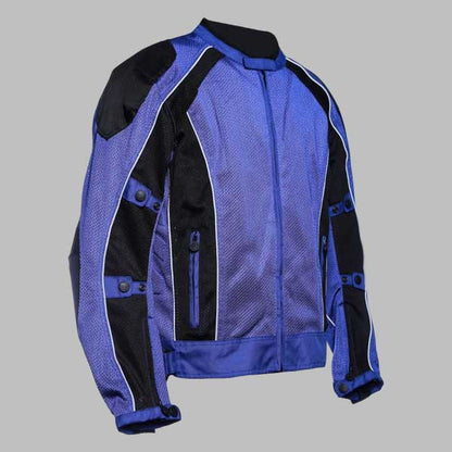Blue Summer Joy Mesh Motorcycle Jacket