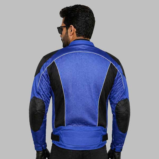 Blue Summer Joy Mesh Motorcycle Jacket