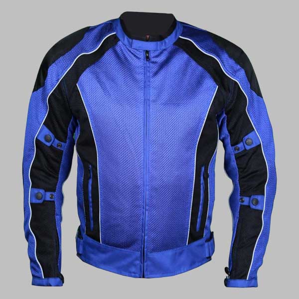 Blue Summer Joy Mesh Motorcycle Jacket