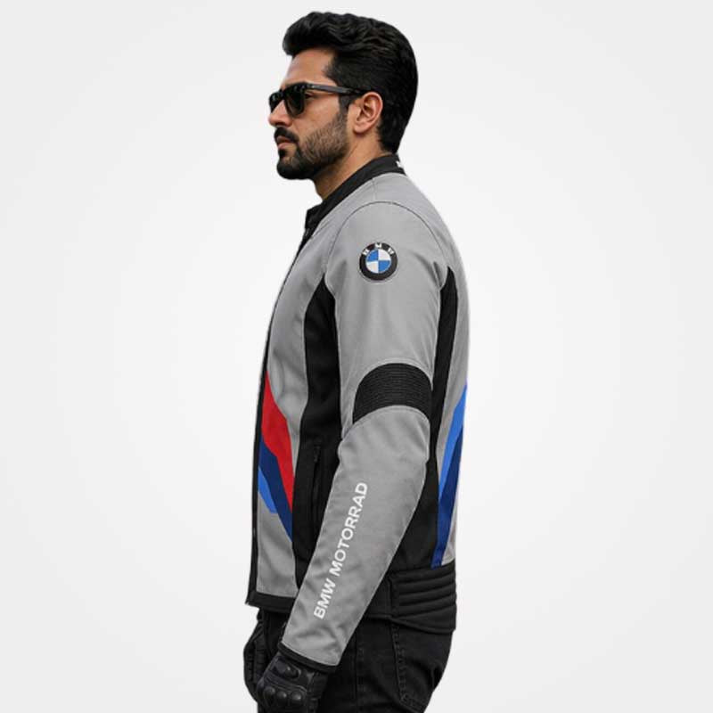 BMW Men Mesh Motorcycle Jacket Black Lightweight Summer Riding Jacket with Armor
