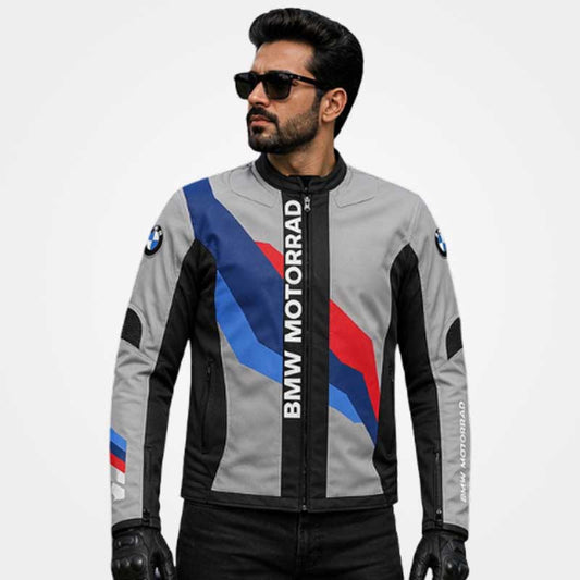BMW Men Mesh Motorcycle Jacket Black Lightweight Summer Riding Jacket with Armor