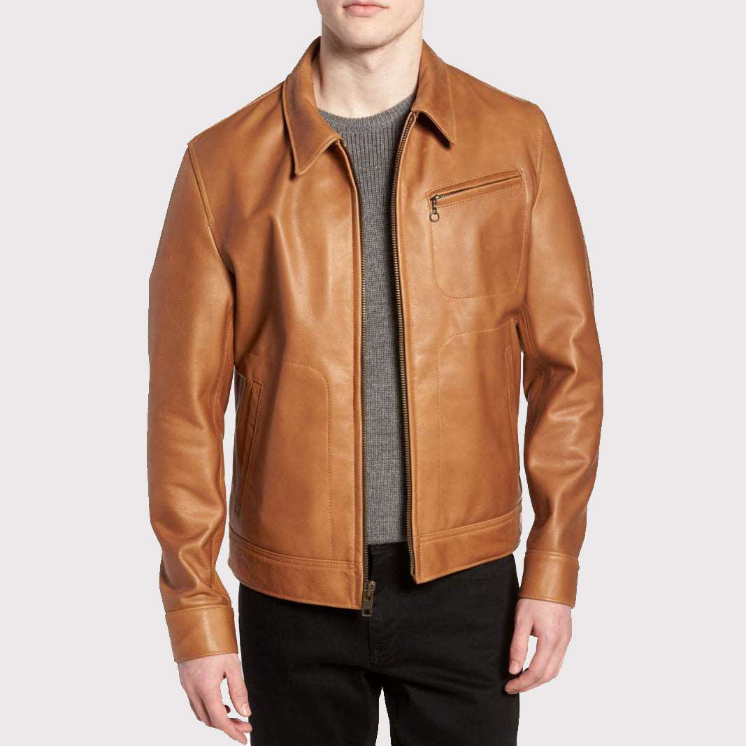 Buttery Soft Brown Leather Jacket for Men - Brown Jacket
