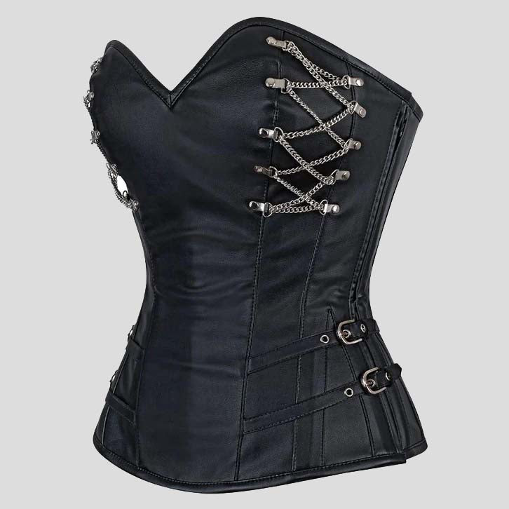 Cerys Sheep Nappa Leather Corset - Genuine Leather Corset