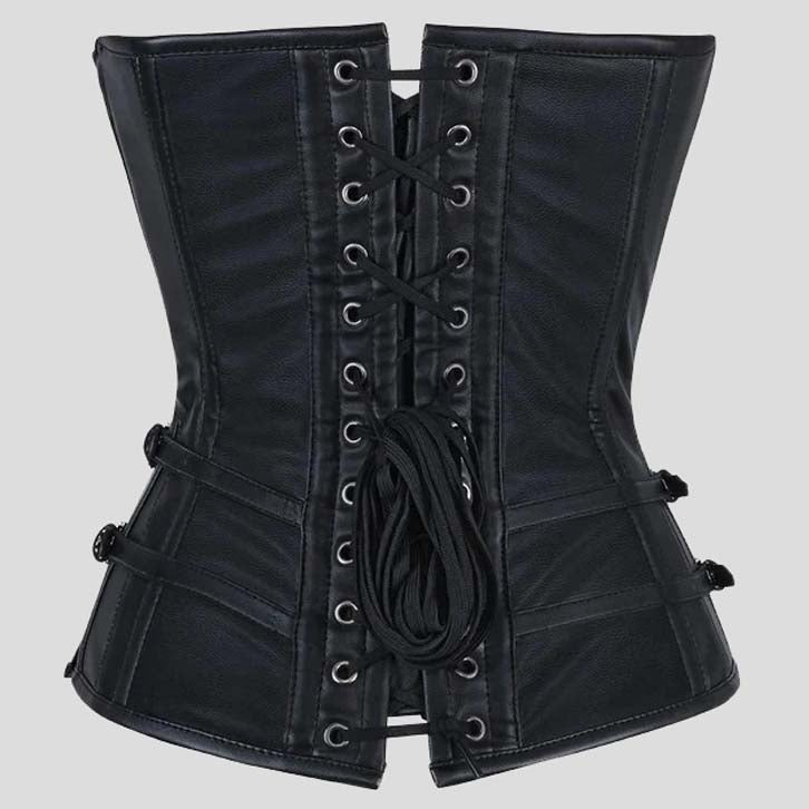 Cerys Sheep Nappa Leather Corset - Genuine Leather Corset