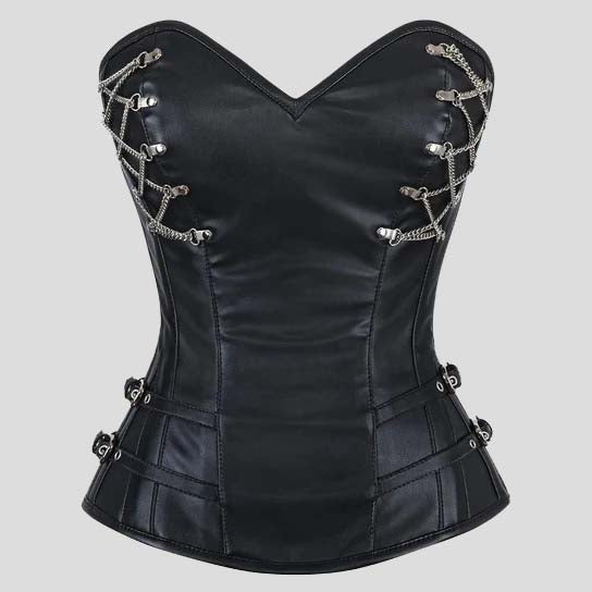 Cerys Sheep Nappa Leather Corset - Genuine Leather Corset