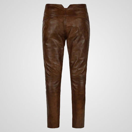 Jim Morrison inspired choco brown leather pants