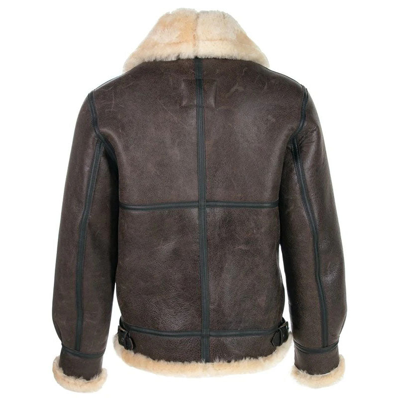 Classic B-3 Sheepskin Leather Bomber Jacket - B3 Jacket