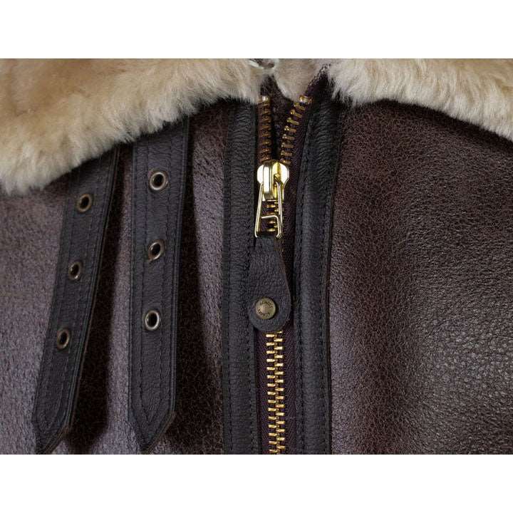 Classic B-3 Sheepskin Leather Bomber Jacket - B3 Jacket