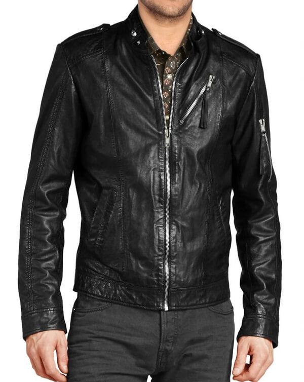 Classic Black Leather Jacket for Men