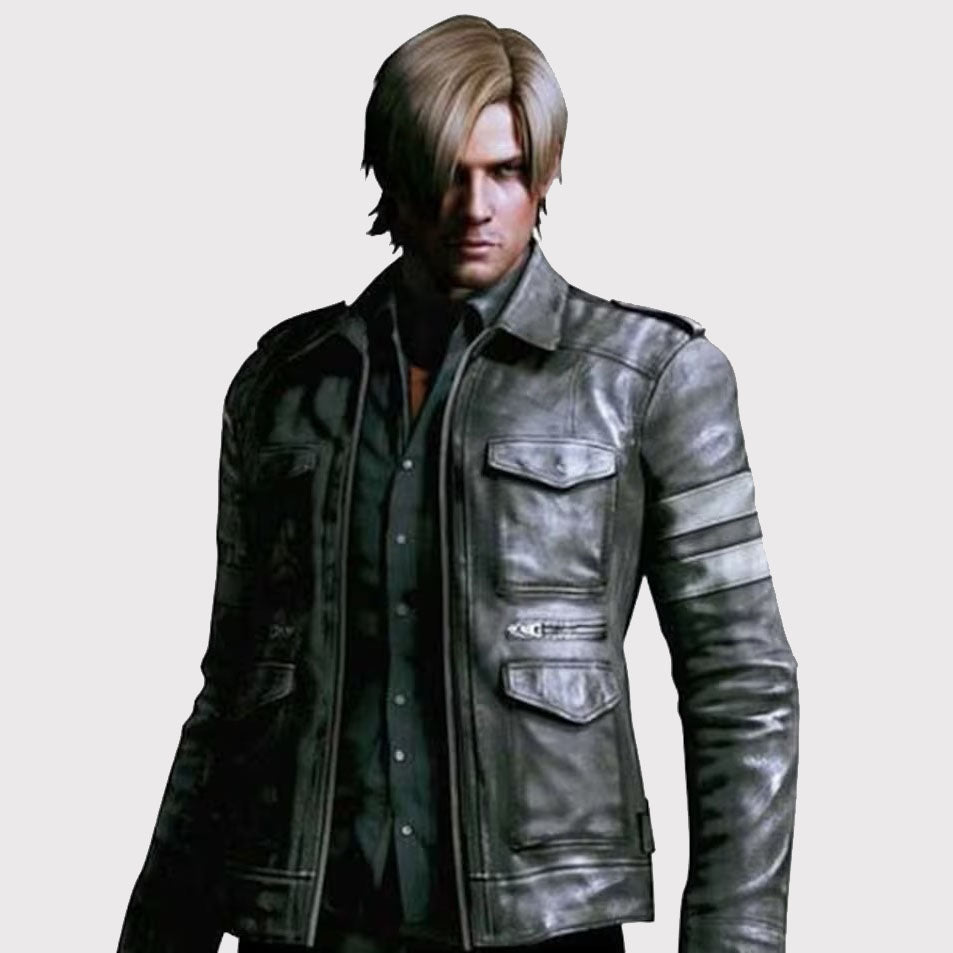 Classic Leon Kennedy RE6 Leather Jacket