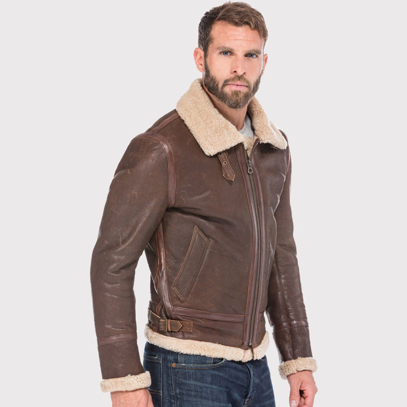 Men's Shearling Leather Jacket