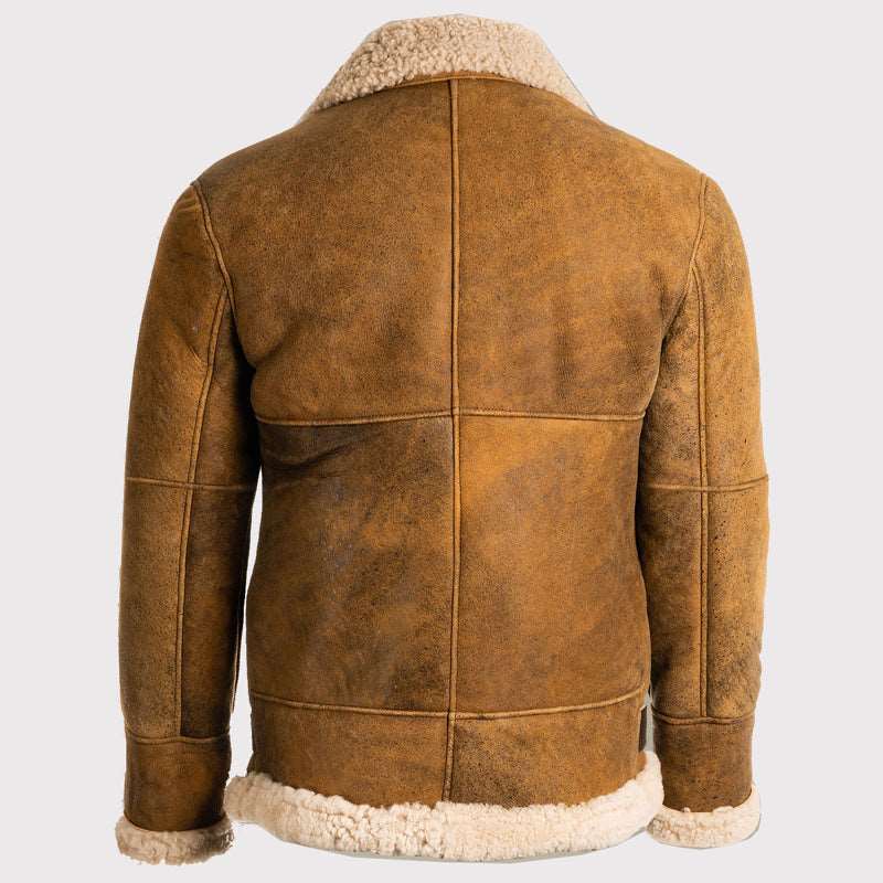 Classic Men's Brown B3 Shearling Leather Jacket