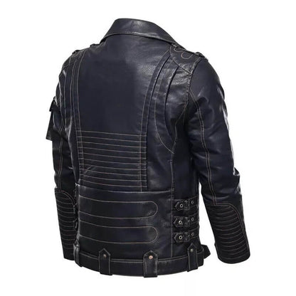 cowhide biker jacket