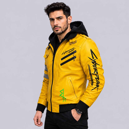 Handmade Cyberpunk Edgerunners David Martinez cosplay leather jacket