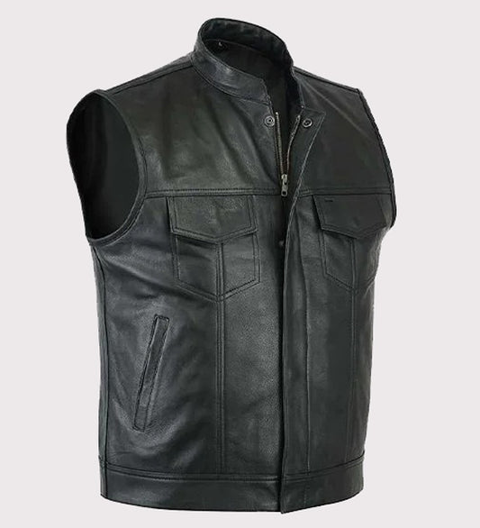 Design Your Custom Biker Leather Waistcoat