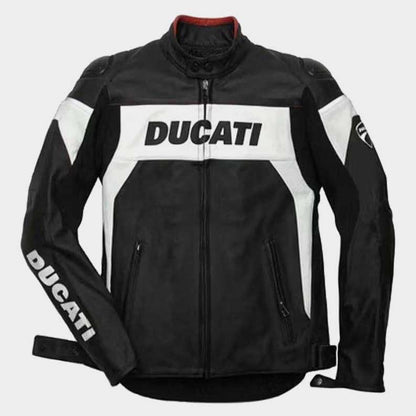 Ducati Corse C6 Leather Motorcycle Jacket with CE Protectors