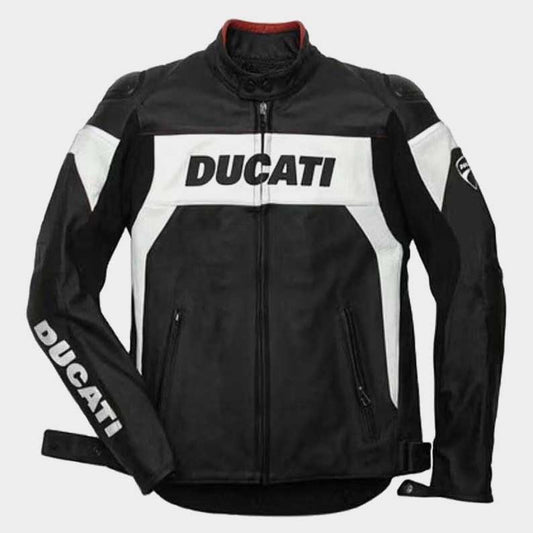 Ducati Corse C6 Leather Motorcycle Jacket with CE Protectors