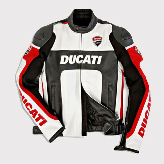 Stylish Ducati MotoGP Racing Leather Jacket for Bikers