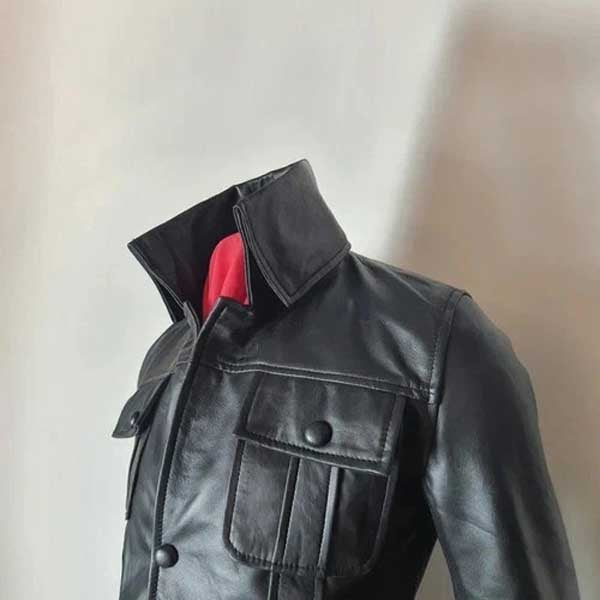 Mens Elvis Presley Comeback Special Black Leather Suit