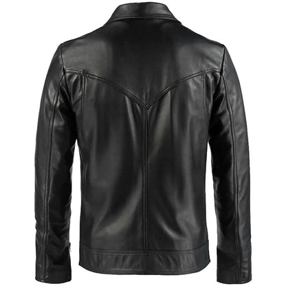 Fashion Men's Drifter Black Leather Jacket