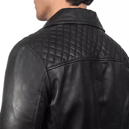 Genuine Black Leather Biker Jacket