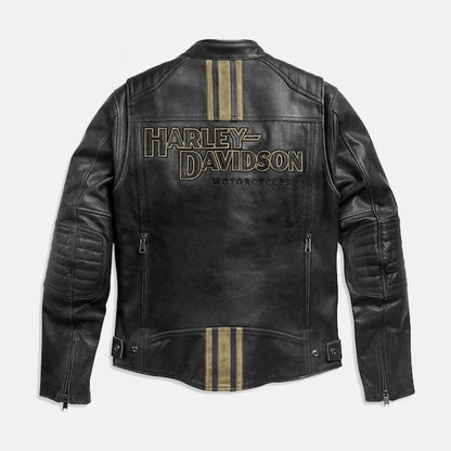 Genuine High-Quality Black Harley-Davidson Leather Jacket