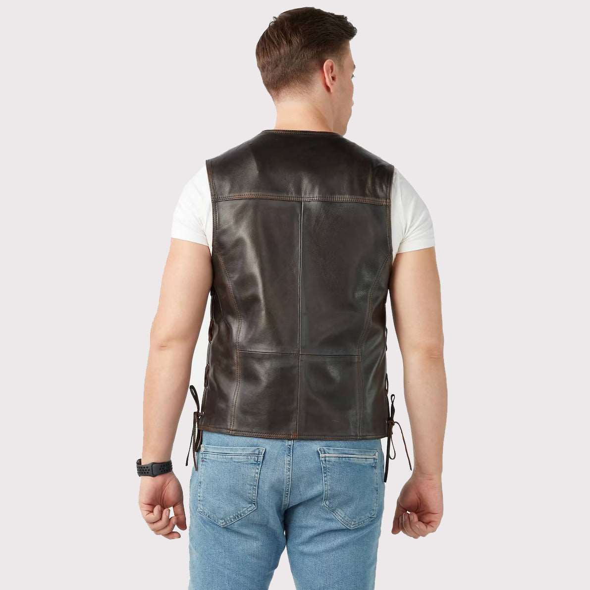 Handcrafted Vintage Leather Motorcycle Vest