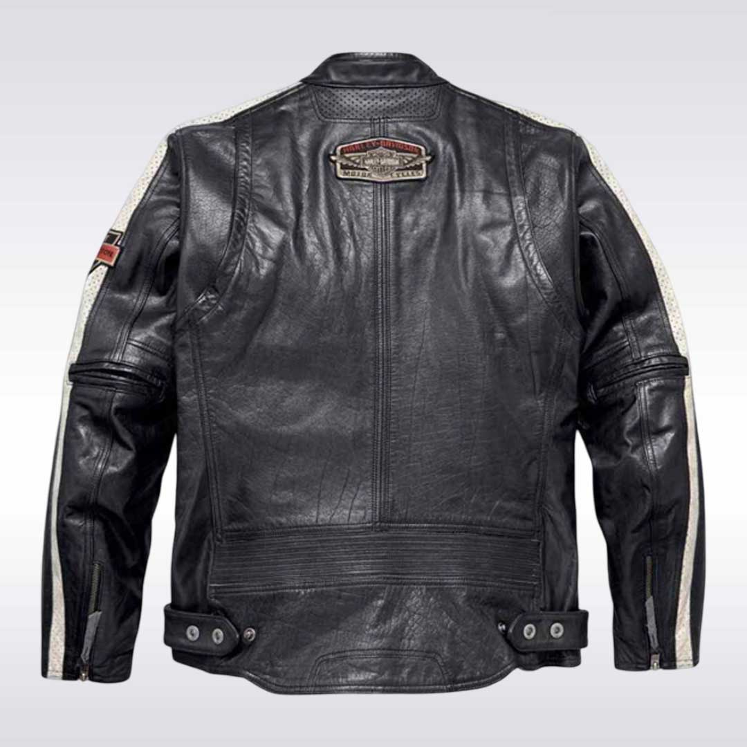 Harley Davidson Command Midweight Leather Motorcycle Jacket for Men
