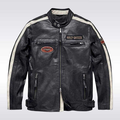 Harley Davidson Command Midweight Leather Motorcycle Jacket for Men