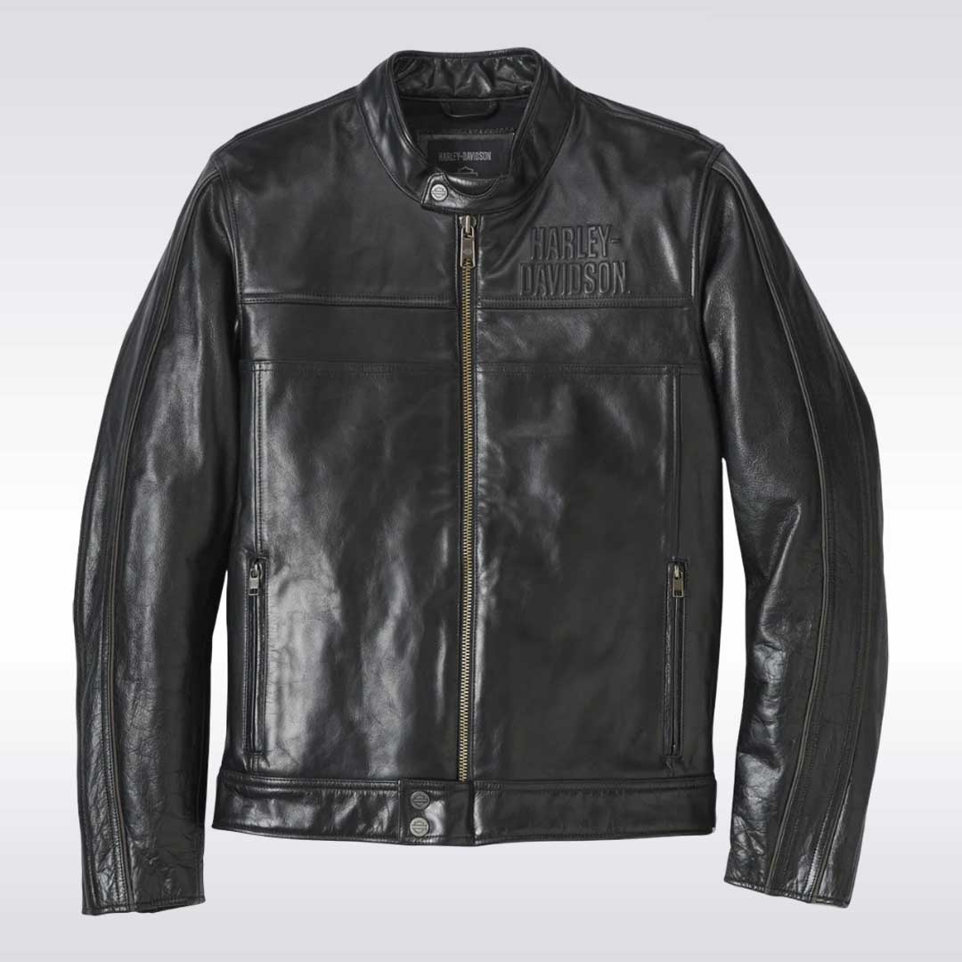 Harley Davidson Cafe Racer Leather Jacket with Flex Layering System