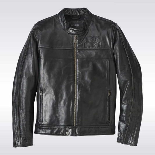 Harley Davidson Cafe Racer Leather Jacket with Flex Layering System