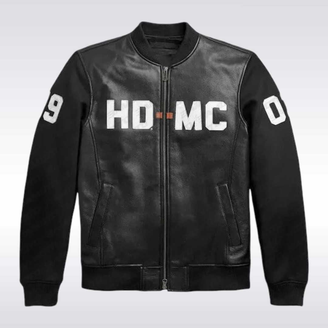 Harley Davidson HD MC Mixed Media Bomber Jacket for Riders