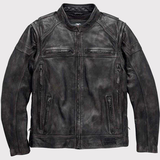 Harley-Davidson Dauntless Convertible Leather Jacket