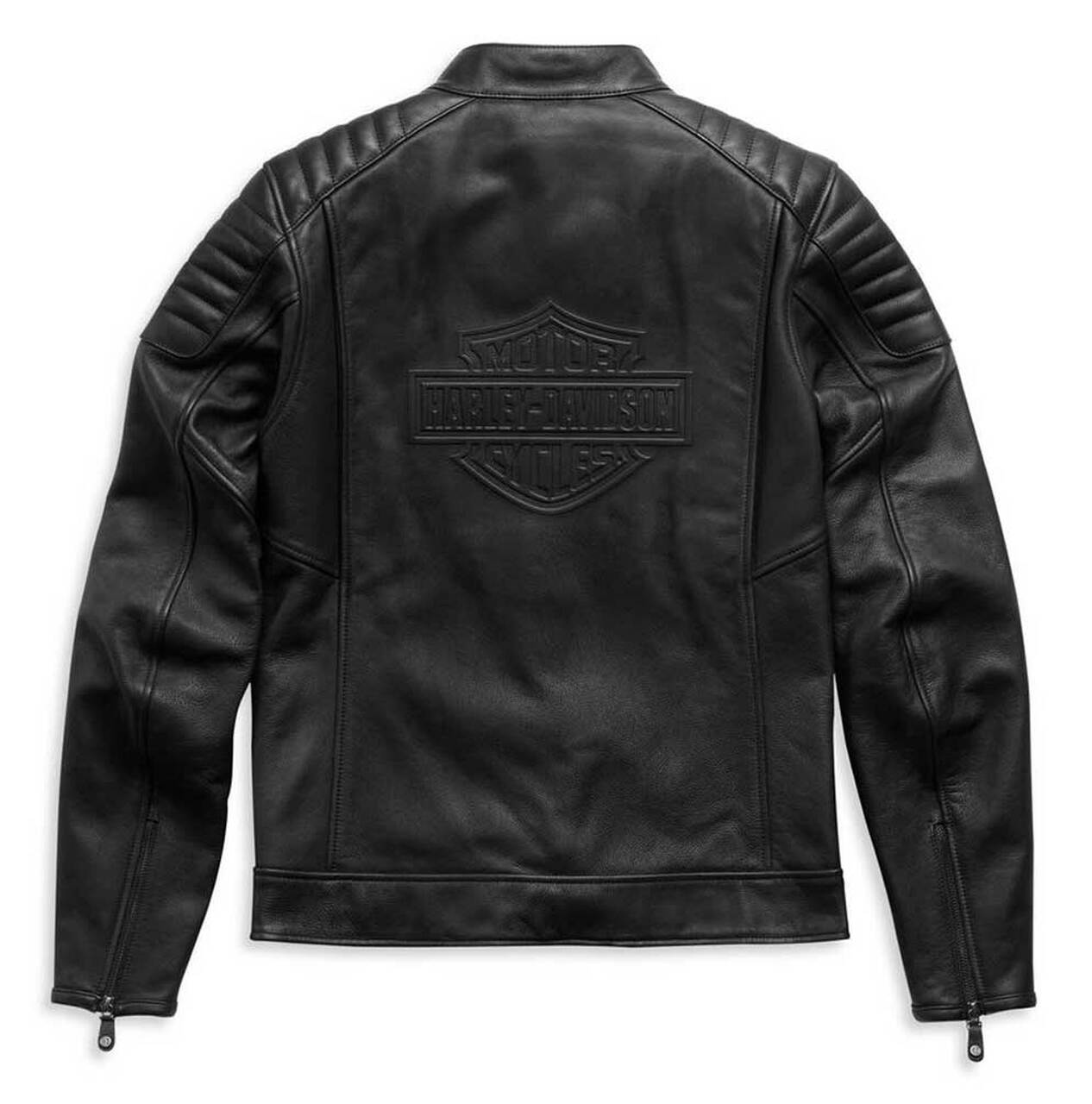 Harley-Davidson Men's Embossed Logo Padded Leather Jacket