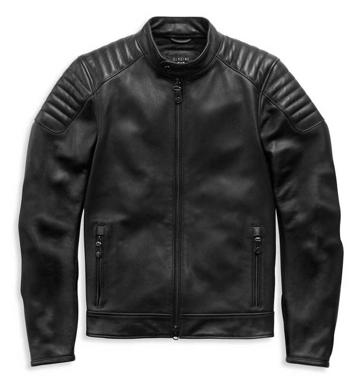 Harley-Davidson Men's Embossed Logo Padded Leather Jacket