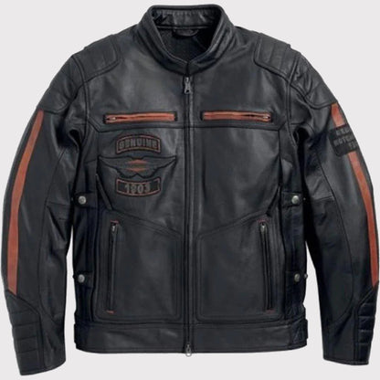 Harley Davidson Men's EXMOOR Reflective Wing Leather Jacket
