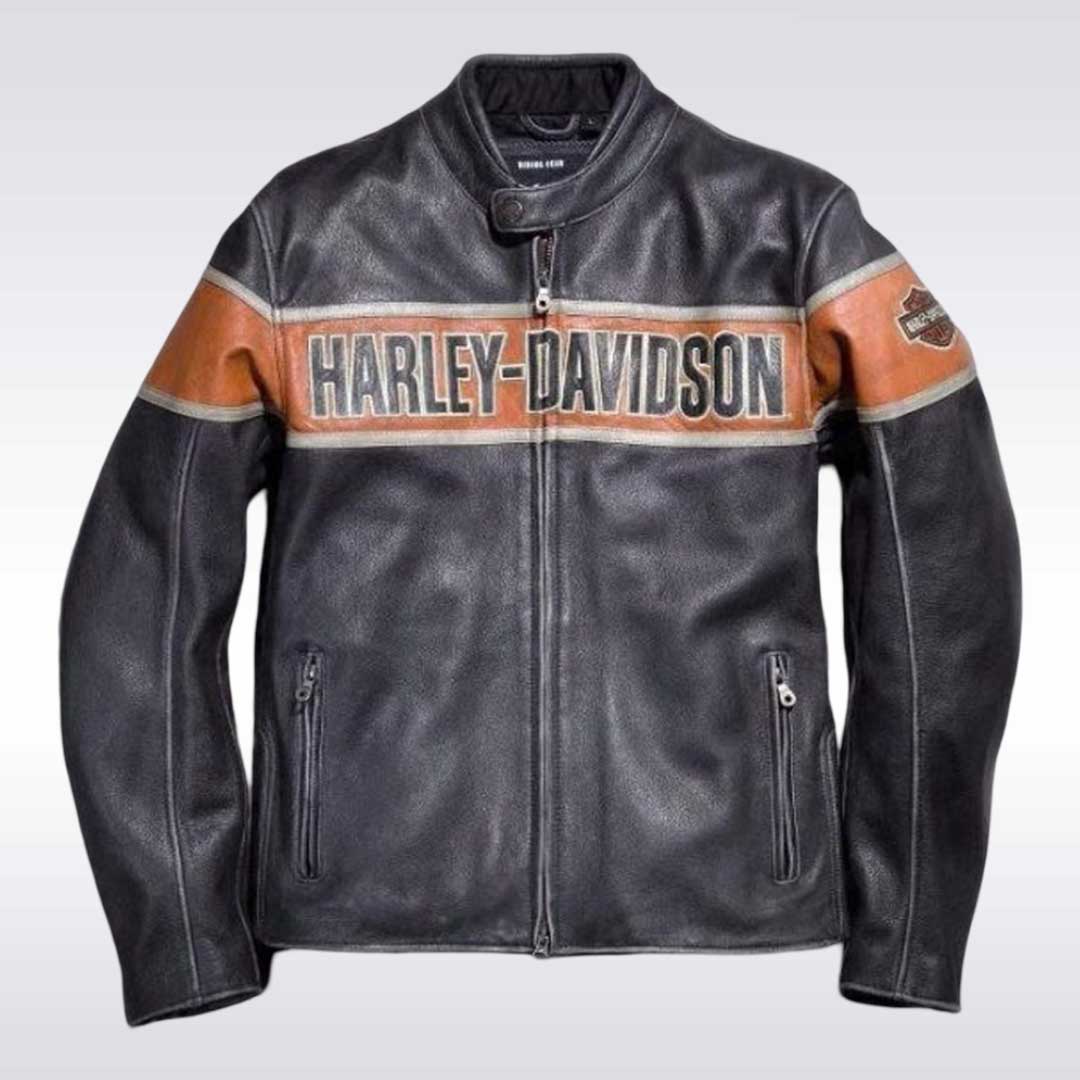 Harley Davidson Victory Lane Leather Jacket with CE Protection