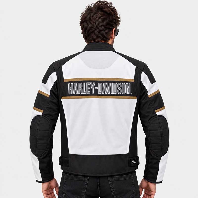 Men’s motorcycle jacket with reflective accents and ventilation