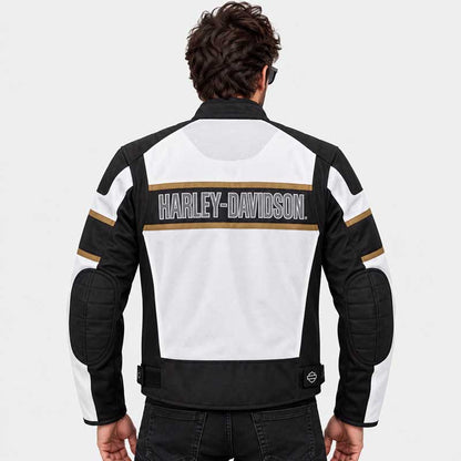 Men’s motorcycle jacket with reflective accents and ventilation
