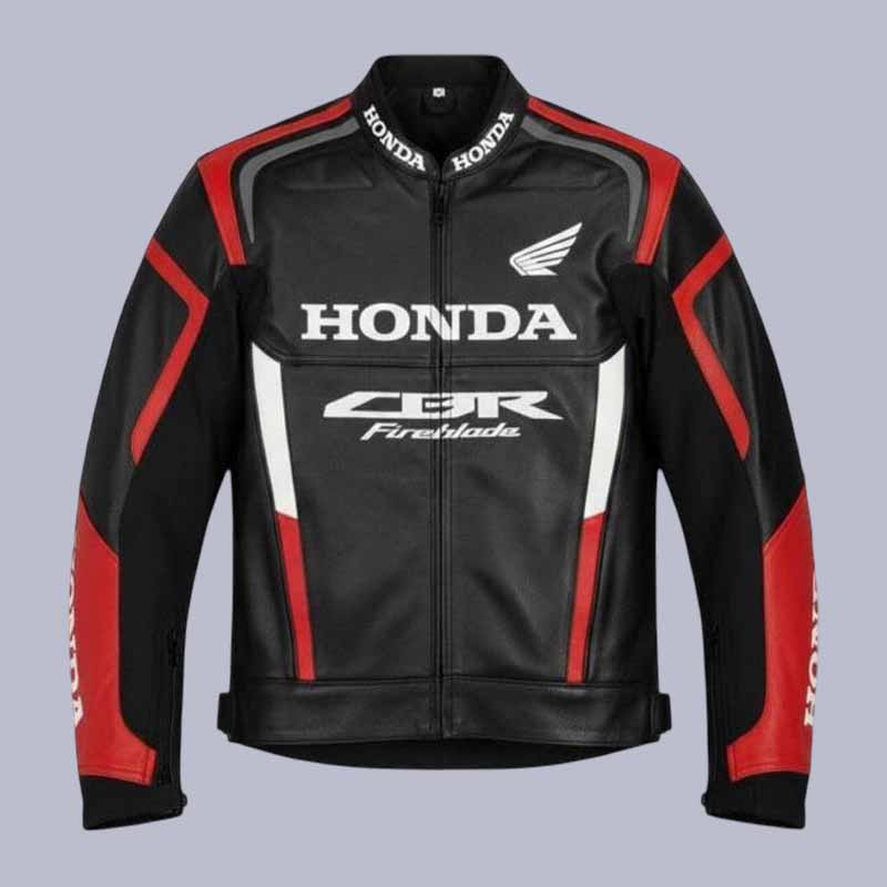 Men's Honda CBR Fireblade genuine leather motorcycle racing jacket