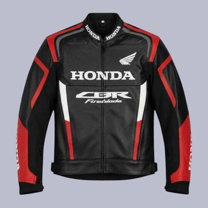 Men's Honda CBR Fireblade genuine leather motorcycle racing jacket