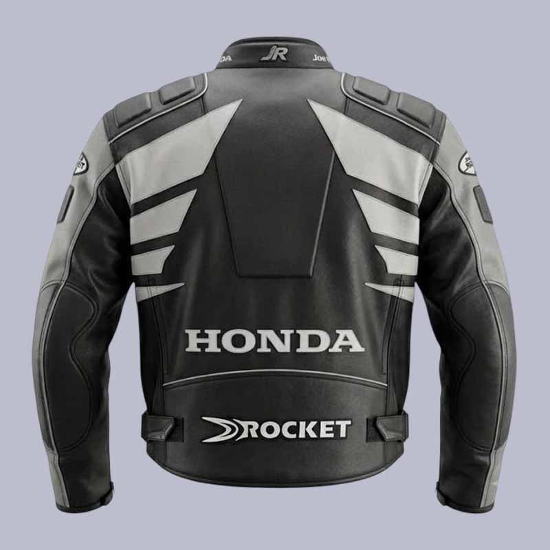Honda Joe Rocket leather biker jacket made from genuine cowhide leather
