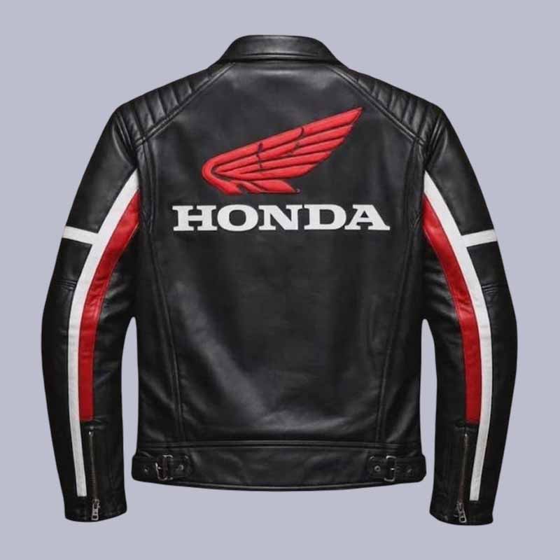 Genuine Honda leather biker jacket for touring and daily commuting