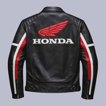 Genuine Honda leather biker jacket for touring and daily commuting