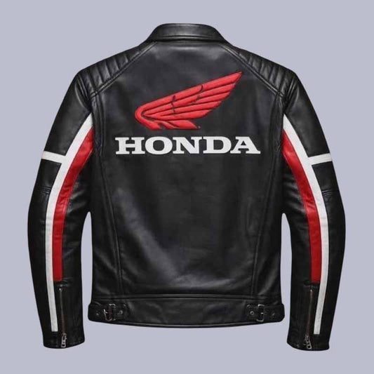 Genuine Honda leather biker jacket for touring and daily commuting