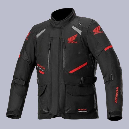 Men's Honda waterproof corduroy adventure touring jacket with CE approved armor