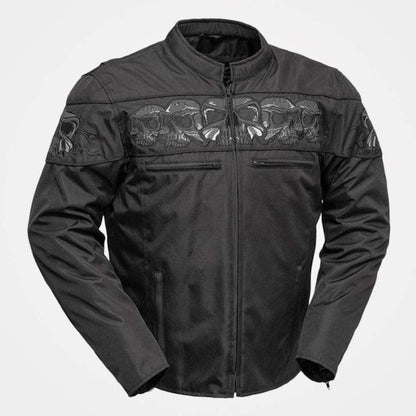 Immortal Mens Black Textile Armored All Season Motorcycle Jacket