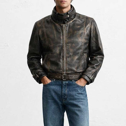 Jason Todd Red Hood Brown Lambskin Leather Biker Jacket